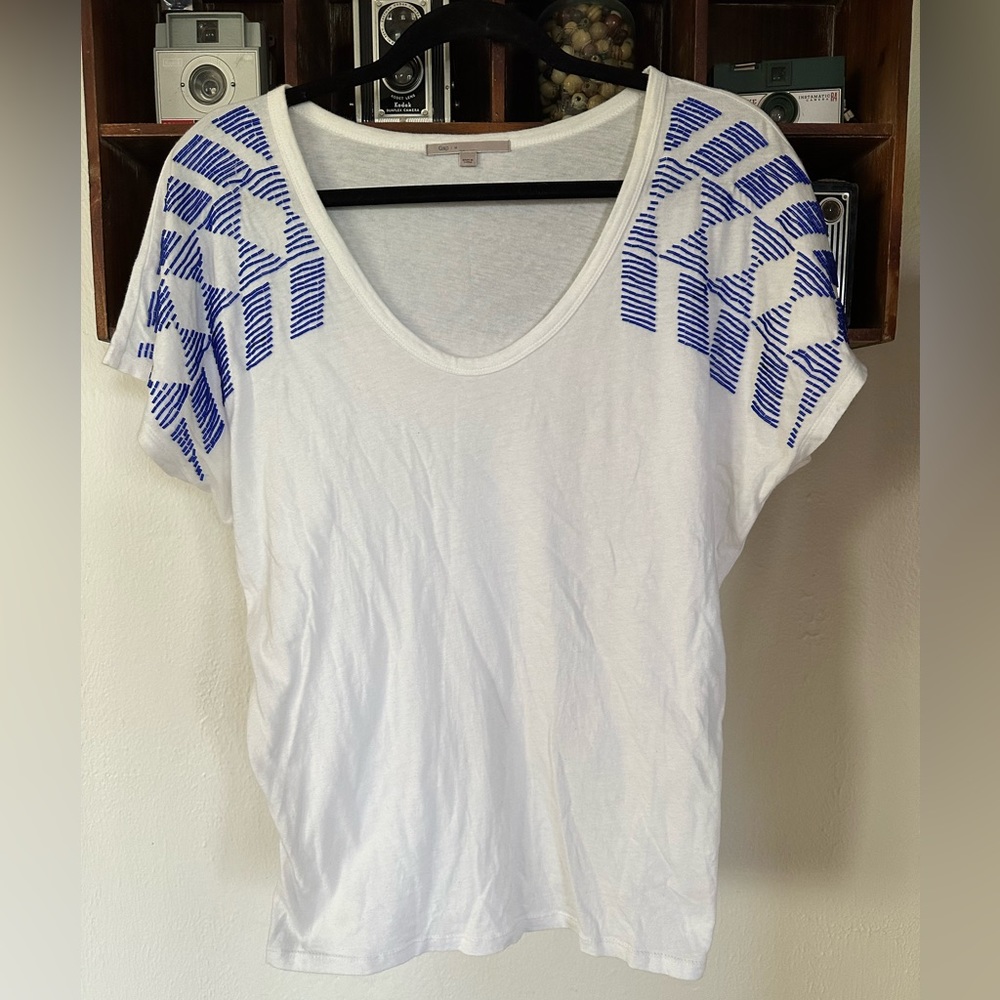 Gap Beaded shoulder tee
